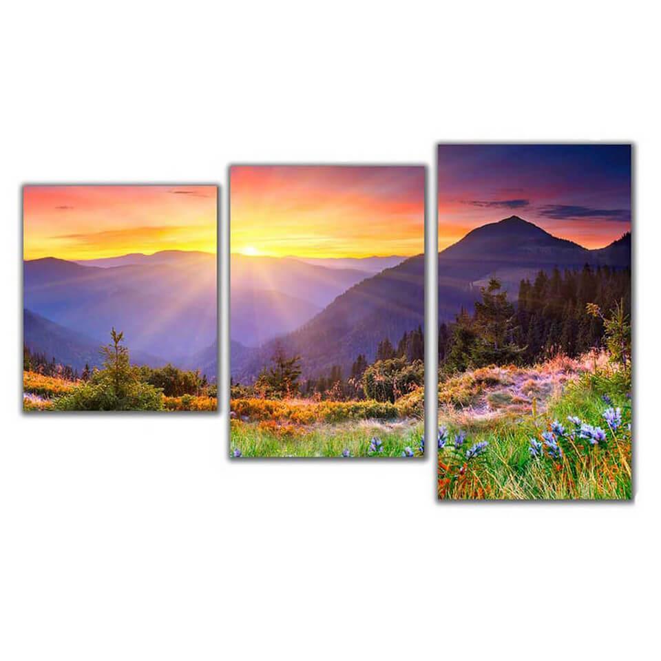 Изображение Мини модульная картина Горная лаванда Toplight 55х94см TL-MM1030