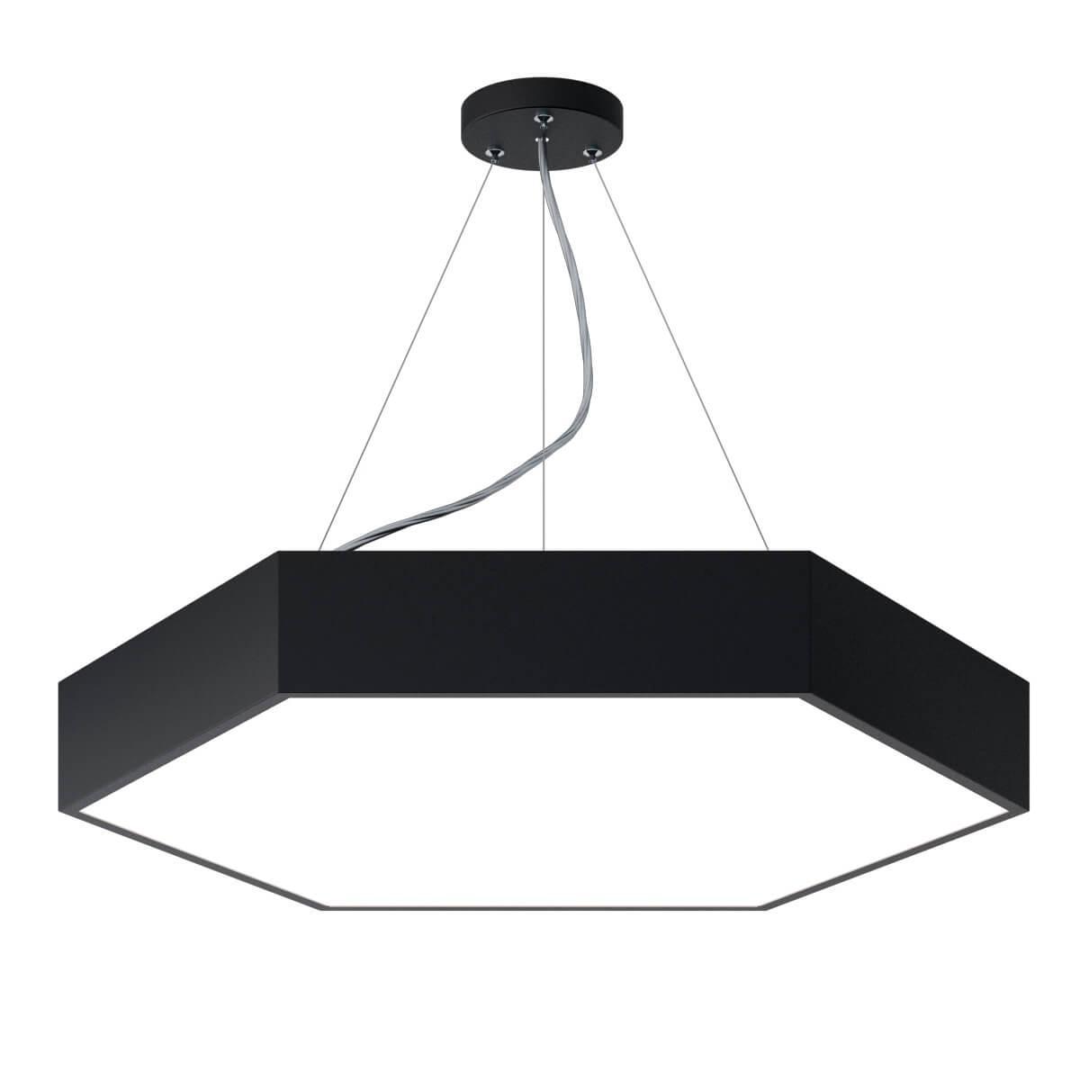 Изображение Подвесной светодиодный cветильник Geometria ЭРА Hexagon SPO-121-B-40K-038 38Вт 4000К черный Б0050551