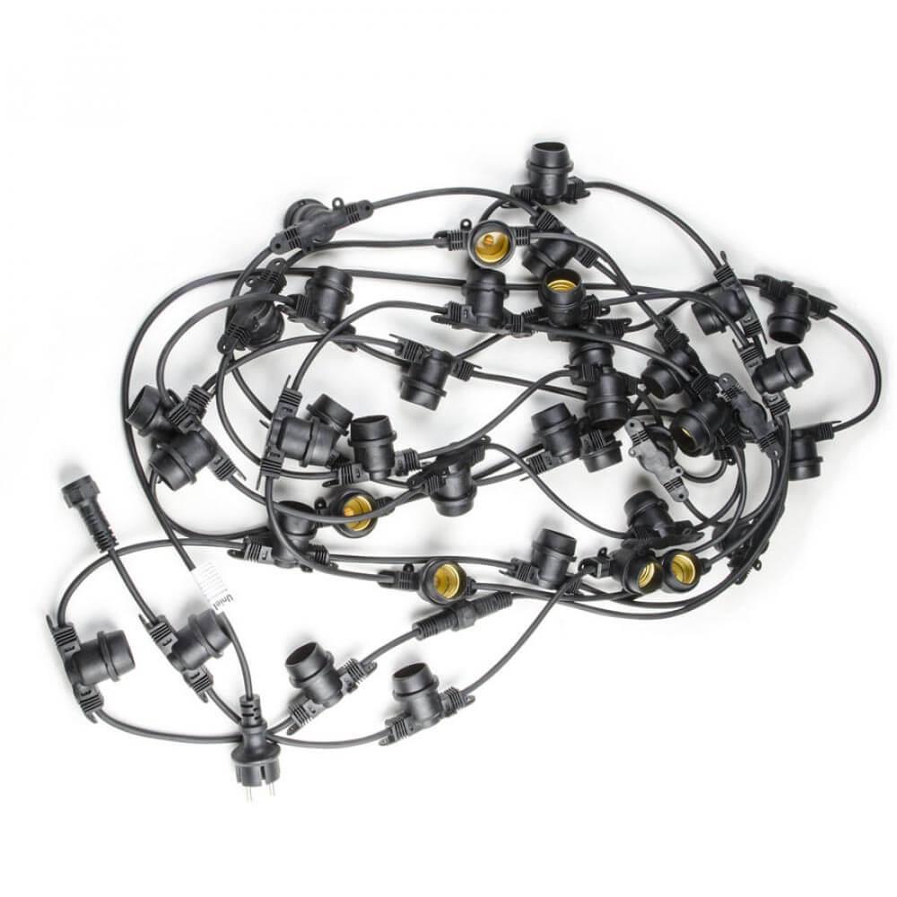 Изображение Уличная гирлянда Uniel 230V черный UDL-K121 10/E27/5M 5C IP65 Black Belt-Light UL-00007150