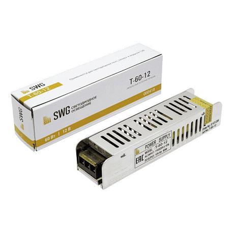 Изображение Блок питания SWG 12V 60W IP20 5A T-60-12 000418
