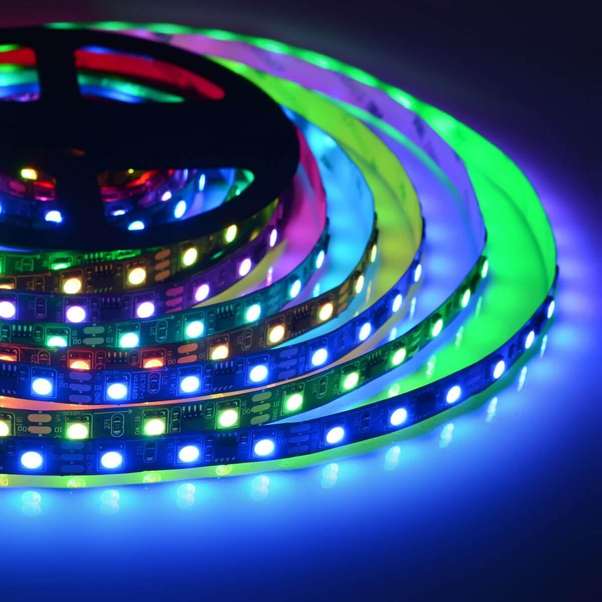 Изображение Светодиодная лента Apeyron 14,4W/m 60Led/m 5050SMD разноцветная 5M 83ЦЛ