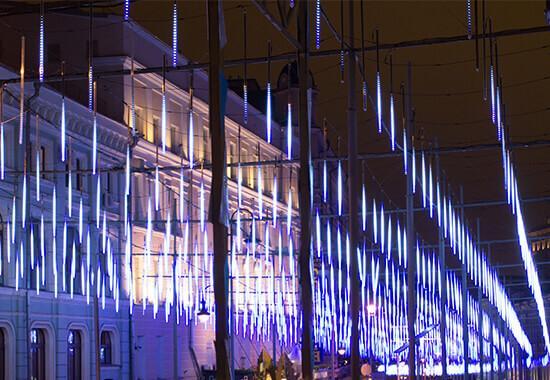 Изображение Светодиодная гирлянда Uniel занавес Сосульки 220V синий ULD-E3005-300/DTK BLUE IP44 ICICLE 11125